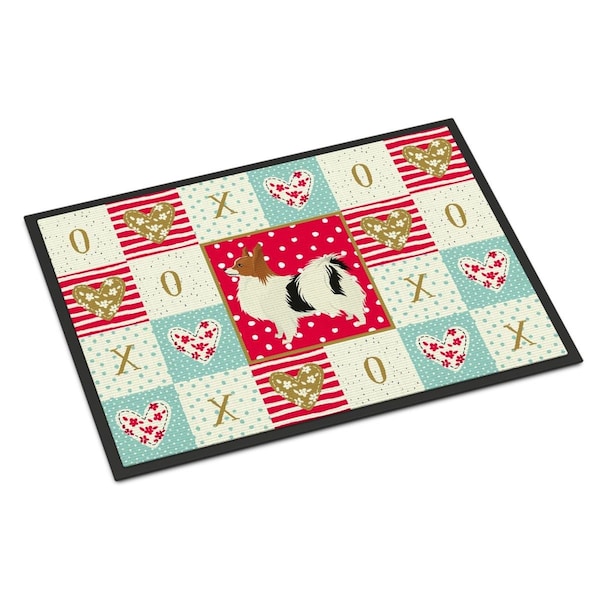 Carolines Treasures 24 x 36 in. Papillon Love Indoor or Outdoor Mat CK5943JMAT - main